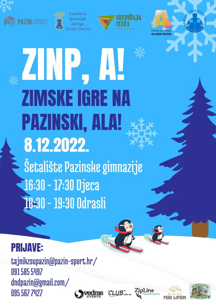 ZINP,A! – Zimske Igre Na Pazinski, Ala! : prijave su otvorene!